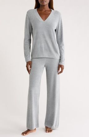 Barefoot Dreams CozyChic Ultra Lite Pajamas in Moonbeam at Nordstrom, Size X-Small