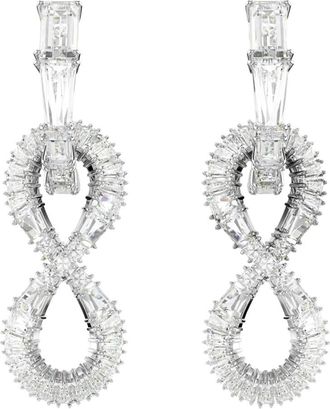 Swarovski Oorbellen Unisex Hyperbola Infinity Wit Rhodium-geplateerd 5679793 - Dames - Oorbellen - Grijs - ONE Size - Accessoires