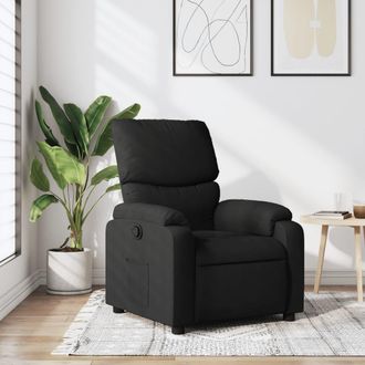 vidaXL Sill&oacute;n Reclinable De Tela Negro Vidaxl