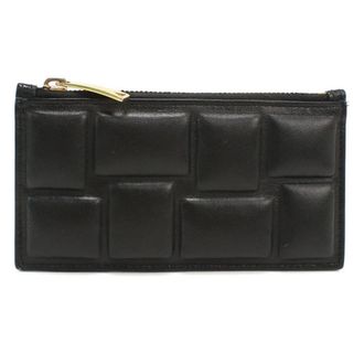 Bottega Veneta Black Leather Coin Purse/Coin Case (Pre-Owned)