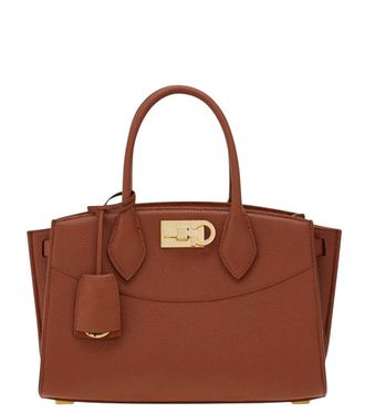 Ferragamo Brown Studio Large Tote