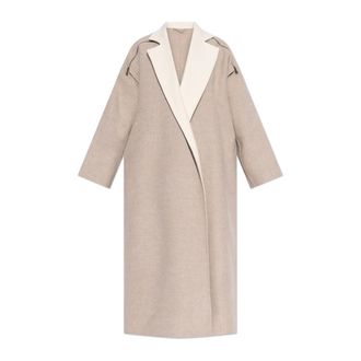 Max Mara Dames, Mantels, Beige, Maat: 3XS Wol