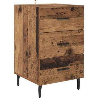 vidaXL Armario De Noche Con Caj&oacute;n Madera Vieja 40 X 40 X 66 Cm Vidaxl