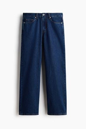 H&M Relaxed Jeans in Dark Denim Blue at Nordstrom, Size 32 X 34