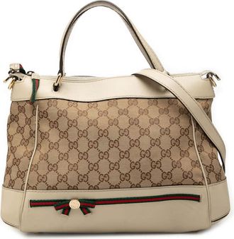 Gucci Pre-owned Gucci GG Canvas Web Mayfair Satchel Ladies 1MWGF0DQZ93TS2W2
