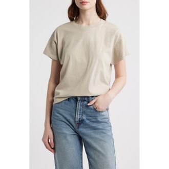 Rag & Bone Kelly Washed Boxy Cotton T-Shirt in Soft Beige at Nordstrom, Size X-Small