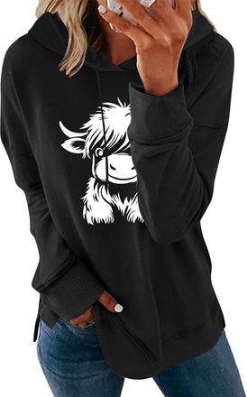 Generic 2025 Christmas Sweatshirt for Women UK Fall Winter Long Sleeve Drawstring Hoodies Funny Xmas Tree Gnome Snowman Print Pullover Tops Casual Going Out F