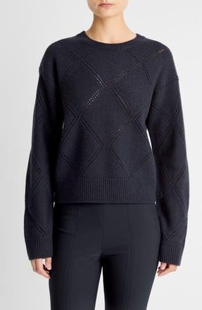 Vince Texture Argyle Wool Sweater in Coastal Blue at Nordstrom Rack, Size X-Small