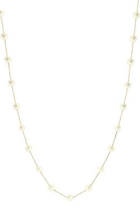 Effy 14K Yellow Gold Freshwater Pearl Y-Drop Necklace in 14K Gold at Nordstrom, Size 18