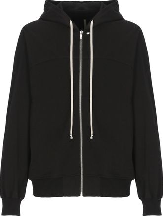 Rick Owens Black Windbreaker Zip Hoodie
