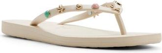 Roxy Hema Shell Stud Flip Flop in Natural at Nordstrom, Size 11