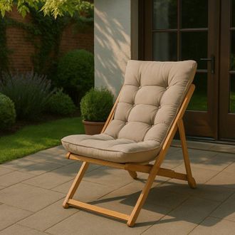 Dmora Silla De Exterior Coghinas: Respaldo Reclinable, Marr&oacute;n