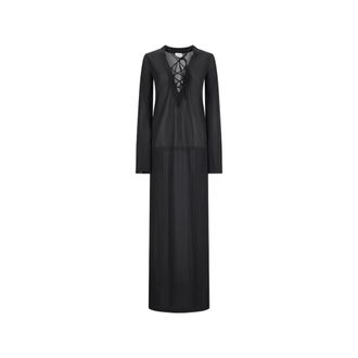Andamane Maxi Dresses, female, Black, Size: 2XS Ava Lace Up Maxi Dress