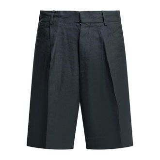 Nn.07 Nn07 - Kay Pliss&eacute; Shorts - Heren - Korte broeken - Blauw - Maat: W30 Linnen