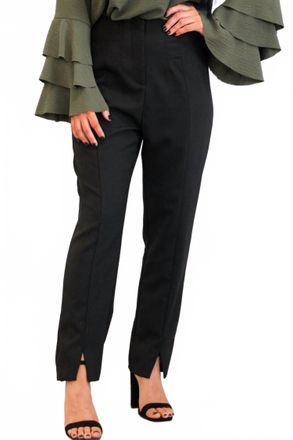 DO+BE Collection Deleon Split Hem Pants In Black