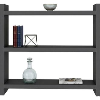 Dmora Estante Rizza, 2 Niveles, Tono Estructura Antracita, 44x10x40h Cm Negro Antracita