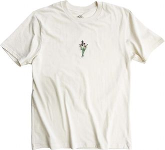 Altru Apparel Mens Bouquet Embroidery Tee In Off White