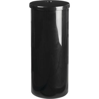 iDesign Freestanding Toilet Paper Canister with Lid for 3 Extra Rolls, Black, Made in USA at Nordstrom