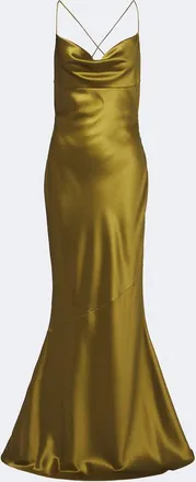 Retrof&ecirc;te Retrof&ecirc;te Lukka draped open-back satin gown