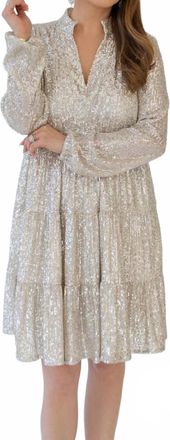 Sail to Sable Sequin Charlotte Dress In Silver