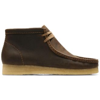 Clarks Wallabee Boot Smooth Leather Mens Ankle Boots - Beeswax - Size:UK 10.5