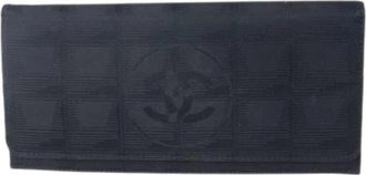Chanel Pre-owned New Travel Line Long wallet (bi-fold) - Dames - Vintage Accessoires - Zwart - ONE Size - Vintage