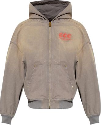 Willy Chavarria Juggernaut Workwear Hoodie - Heren - Zomerjassen - Grijs - S - Katoen - Jassen
