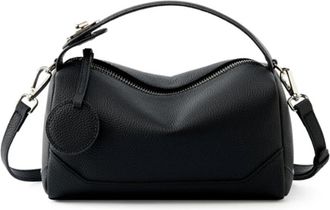 Generic Leather Pillow Small Shoulder Bags, Compatible For Women Crossbody Purses Tote Ladies Handbags(Black B)