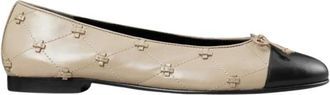 Tory Burch Bailarina con Nudo de Conejo y Punta Reforzada - Shoes - Mujer - Beige - 37 1/2 EU