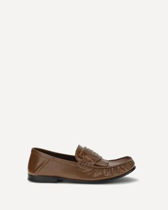 Marni Mocassini in pelle con nappine e tallone ripiegabile Woman 38