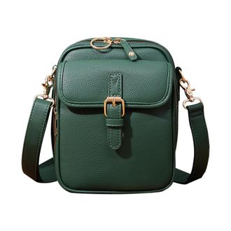 Generic Leather Bag - Large Capacity Shoulder Bag, Portable Phone Carry Pouch with Multiple Compartments, Soft Lining Organizer, Stylish Accessory with Modern