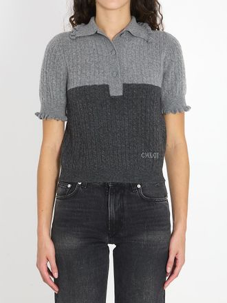 Chloé Wool And Cashmere Polo Shirt