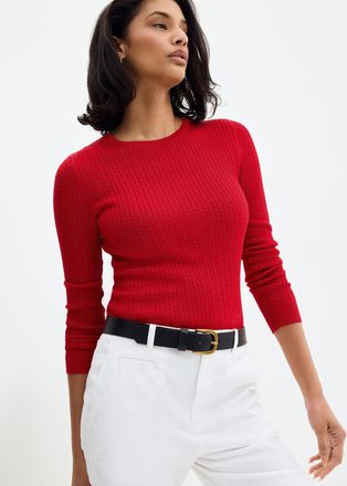 Lauren Ralph Lauren Womens Fine twisted cable-knit sweater
