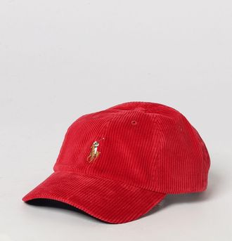 Polo Ralph Lauren Cappello da baseball in velluto a coste con logo Pony