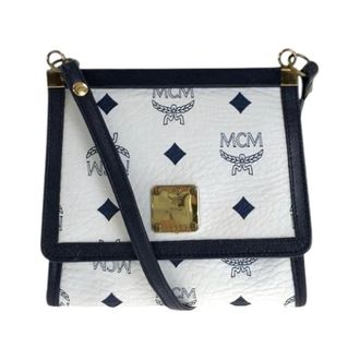 MCM Pre-owned Cross Body Bags, female, White, Size: ONE SIZE Pre-owned Cross Body Bag