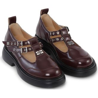 Ganni Everyday Butterfly Mary Jane in Chocolate Fondant at Nordstrom Rack, Size 12Us / 42Eu