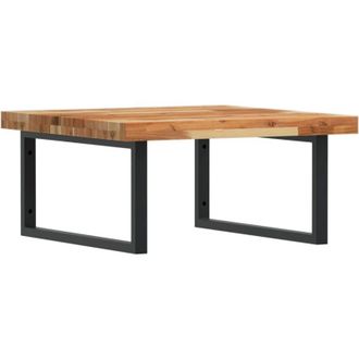 vidaXL Estante De Lavabo De Pared Acero Y Madera Maciza De Acacia Vidaxl