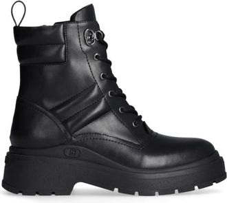 Liu Jo Lace-up Boots - Dames - Veterlaarzen - Zwart - 40 EU - Leer - Schoenen
