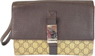 Gucci Gg Supreme Clutch (Authentic Pre-Loved)