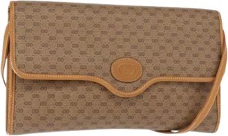 Gucci Pre-owned Cross Body Bags, female, Brown, Size: ONE SIZE Pre-owned Vintage Canvas Cross Body Bag