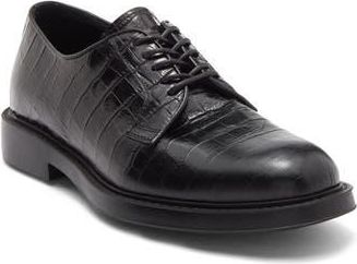 Roberto Cavalli Croc Embossed Plain Toe Derby in Black Print Cocco at Nordstrom Rack, Size 11.5