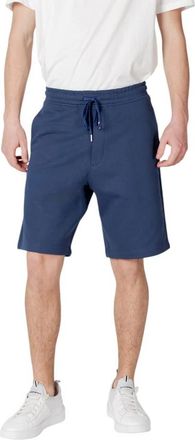Replay Blauwe Katoenen Bermuda Shorts - Heren - Korte Broeken - Blauw - M - Katoen - Korte Broeken