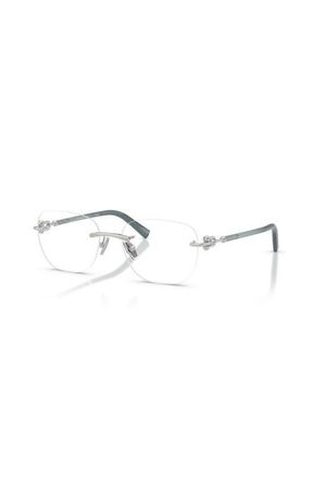 Tiffany & Co. 54mm Square optical glasses in Silver at Nordstrom