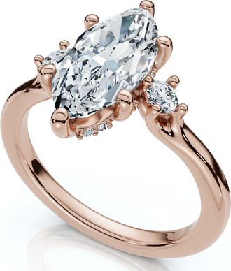 Pompeii3 Certified 4Ct Viviana Marquise Diamond Engagement Ring 14k Gold or Platinum