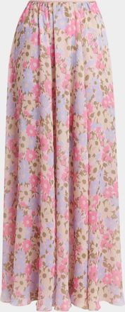 Valentino Garavani Floral Silk Georgette Maxi Skirt