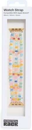 Nordstrom Rack Multicolor Beaded Apple Watch Watchband in Rainbow Multi- Gold at Nordstrom Rack