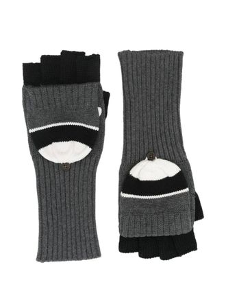 Charles Jeffrey Loverboy Handschoenen met dierenpatroon - Grijs