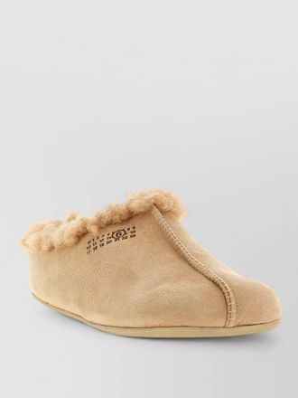 Maison Margiela suede shearling-effect sabots