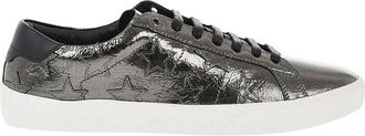 Saint Laurent Black Low Metallic Sneakers