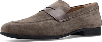 Florsheim Modena Moc Toe Penny Loafer Mens Shoes Gray Suede : 10.5 W (3E), Leather/Suede